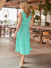 Vestido midi sem mangas com estampa de pintas Sosandar - Imagem 4 de 4
