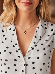 Sosandar White Spot Print Sleeveless Shirt - Image 4 of 4