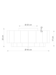 Natural Larson Flush Fitting Ceiling Light - Image 4 of 5