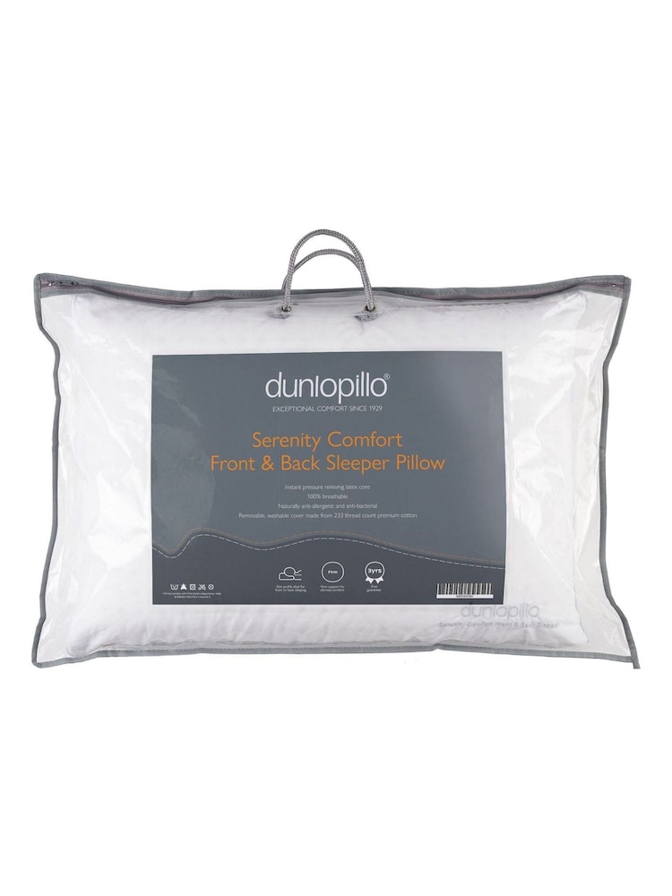 Dunlopillo Front Back Sleeper Latex Pillow with Cotton Cover - Image 1 of 3