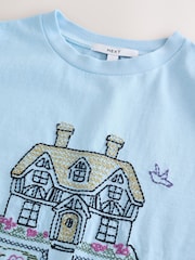 Blue Graphic Short Sleeve Crew Neck T-Shirt - Image 7 of 8