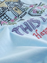 Blue Graphic Short Sleeve Crew Neck T-Shirt - Image 8 of 8