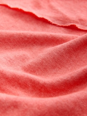 Coral Pink Raw Seam Detail Short Capped Sleeve T-Shirt - Image 7 of 7