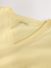 Fluro Yellow V-Neck Cap Sleeve T-Shirt - Image 7 of 7
