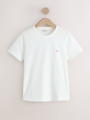 Pink Stripe Graphic Essential Pure Cotton Short Sleeve Crew Neck T-Shirt 3 Pack - Image 4 of 10