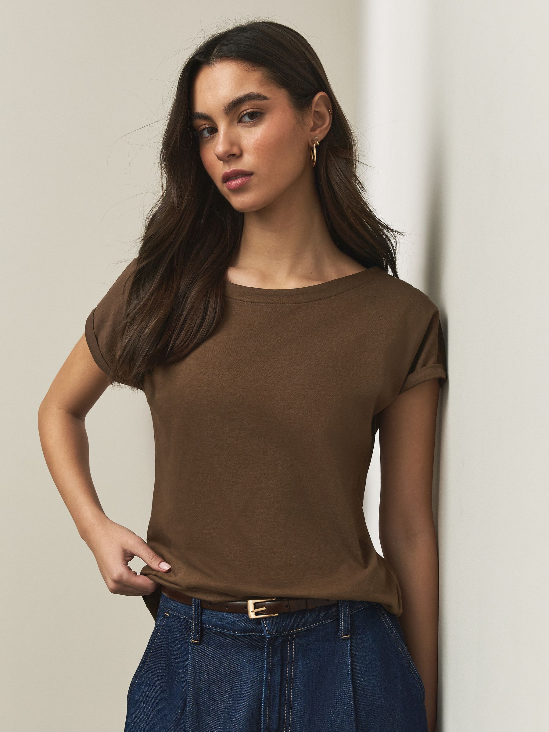 Buy Brown/Orange/Yellow/White Cap Sleeve T-Shirts 5 Pack from Next