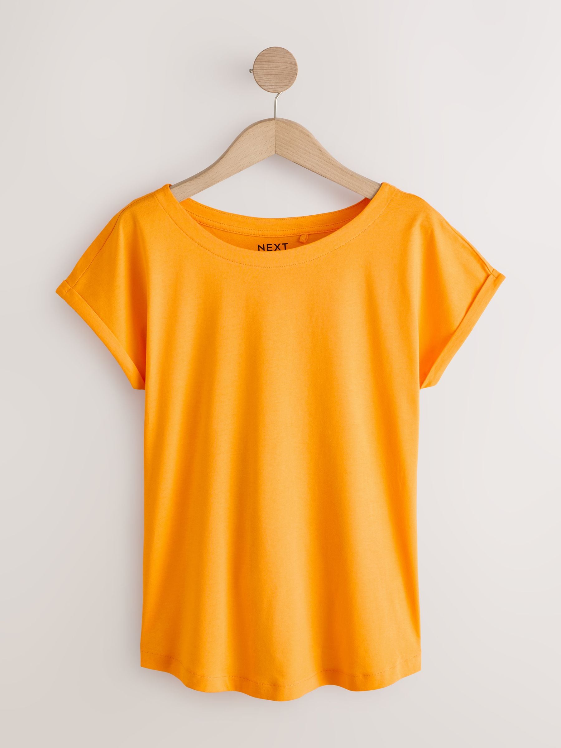 Buy Brown/Orange/White/Yellow Cap Sleeve Cotton T-Shirts 5 Pack