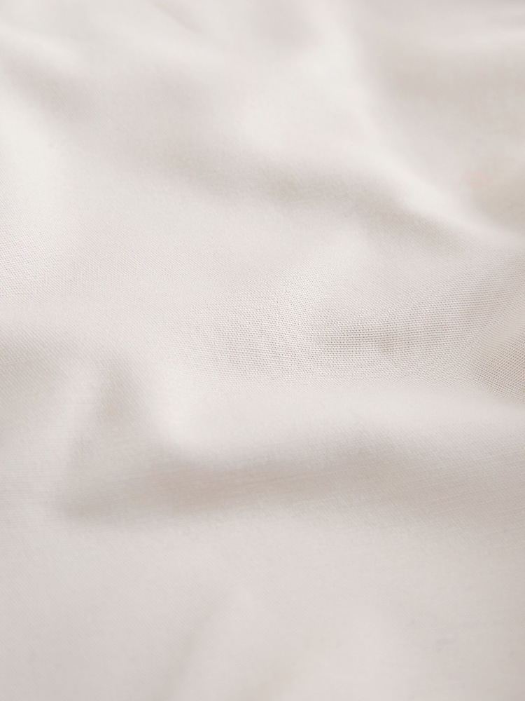 بيج فاتح - تيشرت بكُم قصير وياقة بحافة مستديرة مزين برسمة بونساي - Image 10 of 10