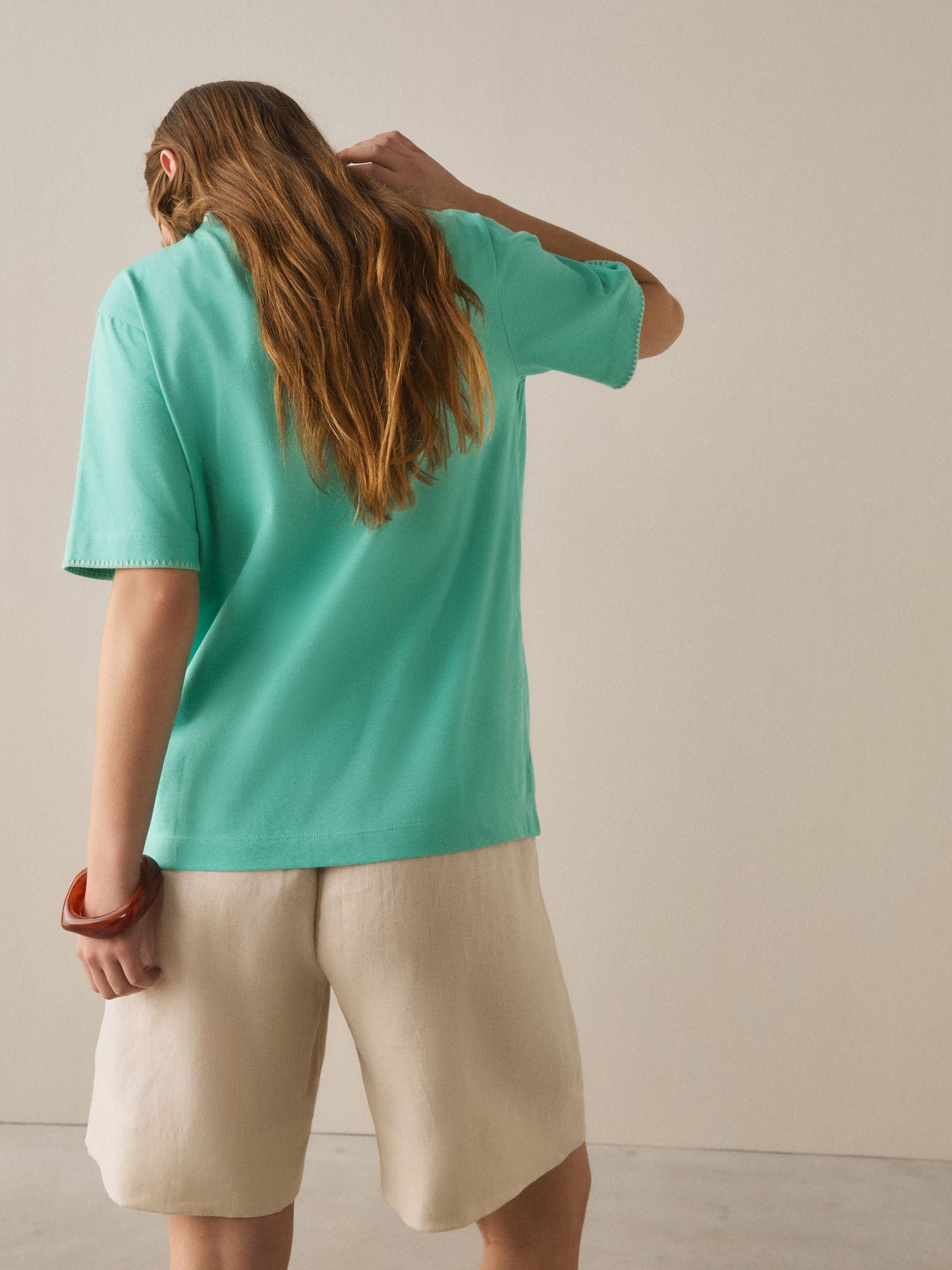 Buy Aqua Blue Heavyweight Short Sleeve Crew Neck T-Shirt from Next