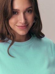 აკვა ლურჯი - მძიმე, მოკლემკლავიანი, გროვდეკოლონიანი მაისური - სურათი 4 7-დან