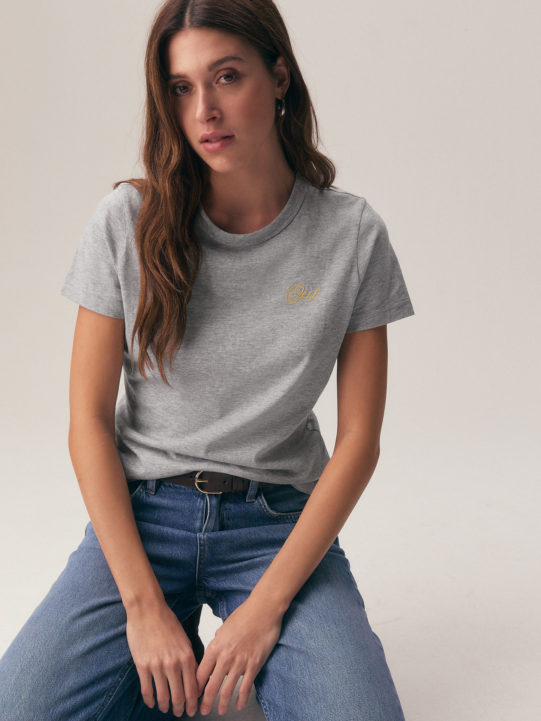 Buy Grey Graphic Essential Pure Cotton Short Sleeve Crew Neck T