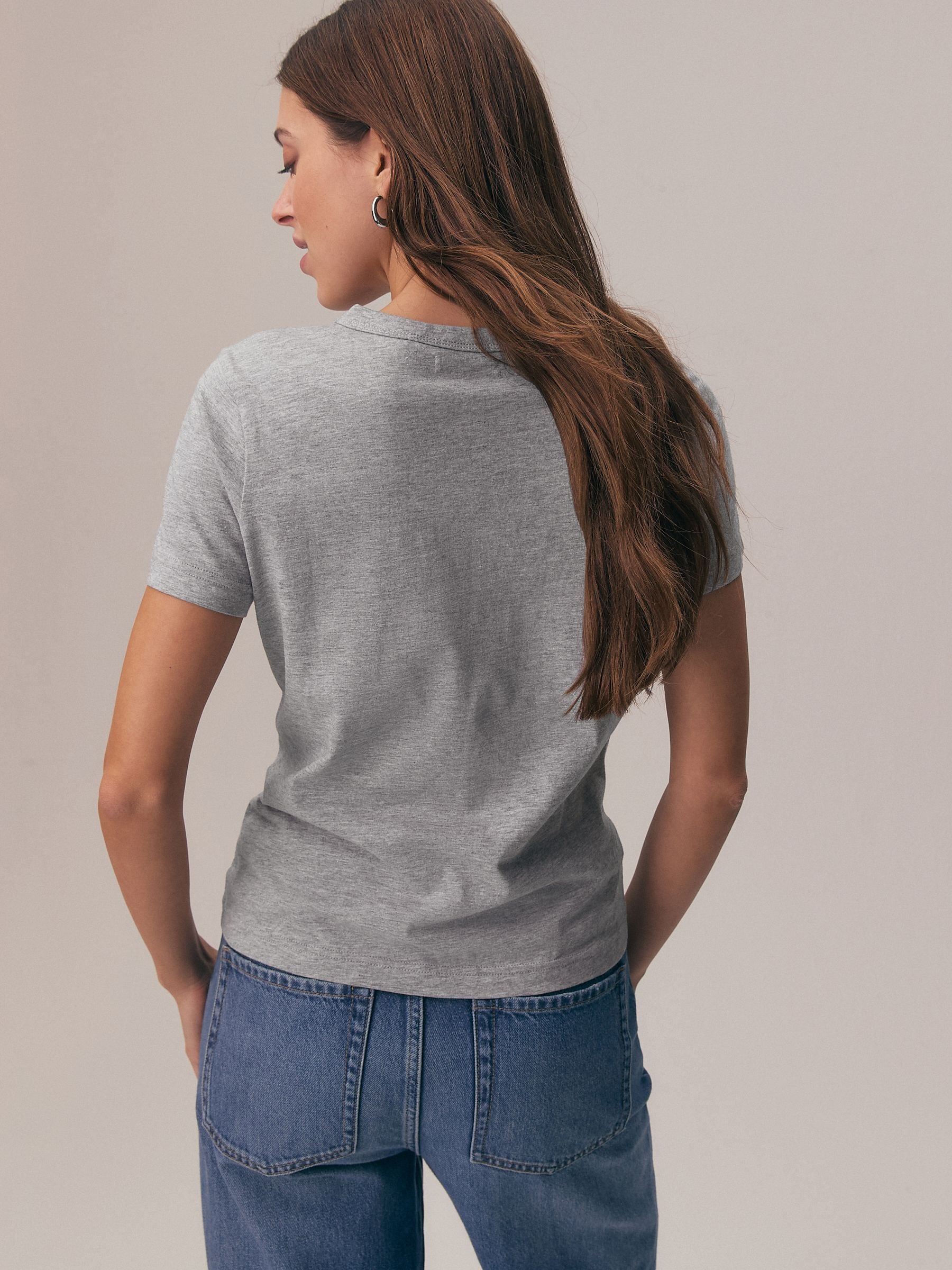 Buy Grey Graphic Essential Pure Cotton Short Sleeve Crew Neck T