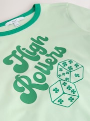 Green Graphic St Patrick's Short Sleeve Ringer T-Shirt - Image 6 of 7