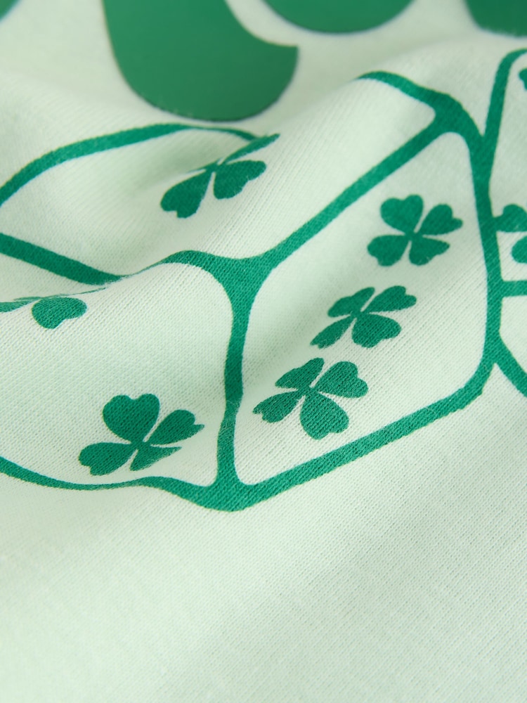 Green Graphic St Patrick's Short Sleeve Ringer T-Shirt - Image 7 of 7