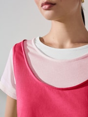 Rosa - Mock Layer Short Sleeve Crew Neck T-Shirt - Bild 3 von 6