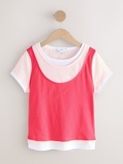 Rosa - Mock Layer Short Sleeve Crew Neck T-Shirt - Bild 4 von 6