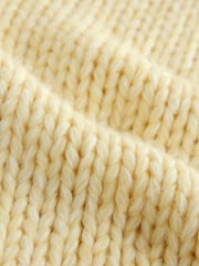 Yellow 3D Sunflower Soft Touch Chunky Knit Cardigan - Image 3 of 3