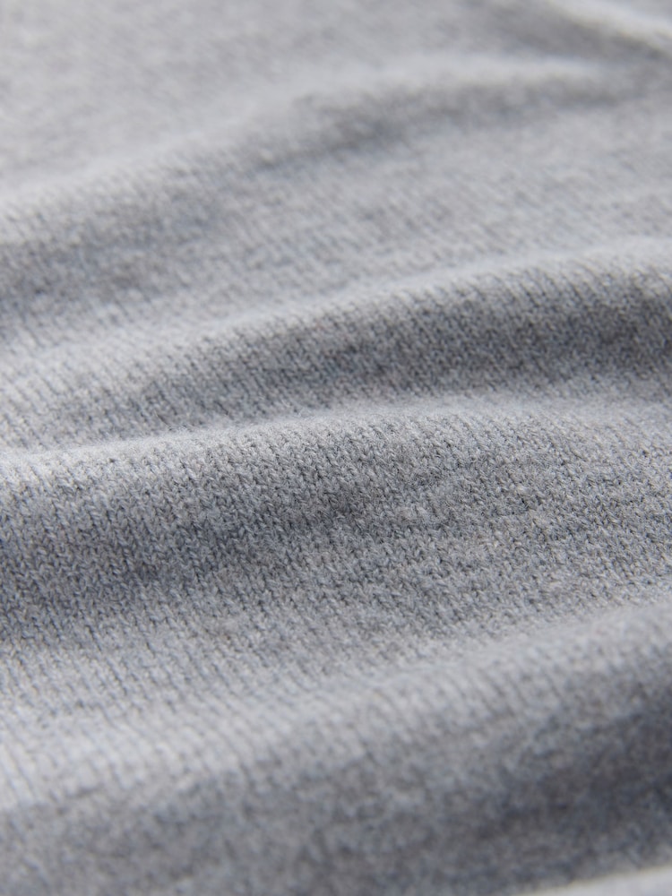 Grey/Red Supersoft Double Trim Short Sleeve Knitted Top - Image 2 of 3