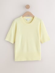 Yellow Supersoft Short Sleeve Knitted Top - Image 1 of 3