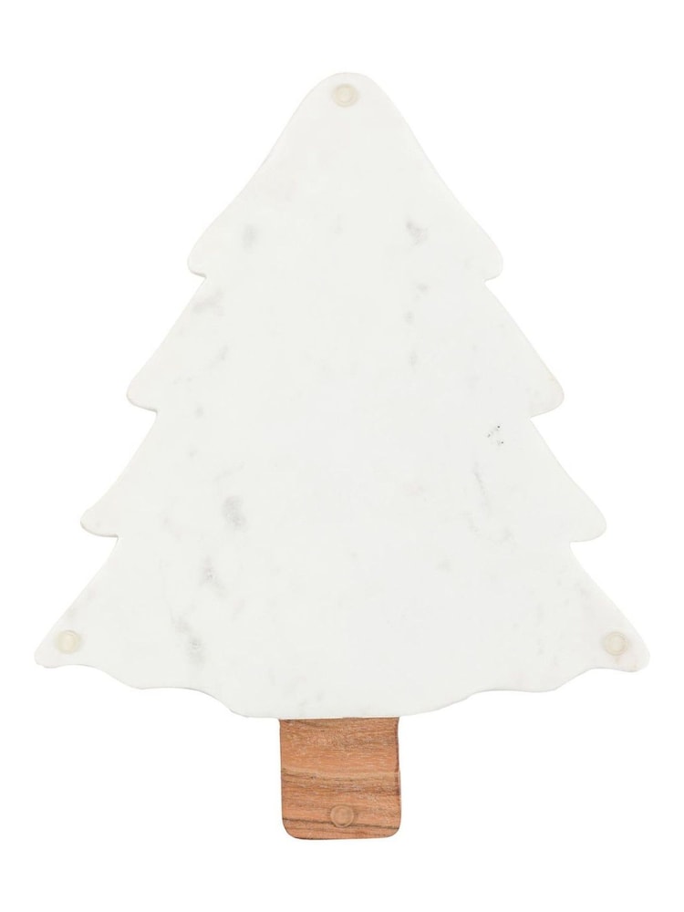 Gallery Home Marble Christmas Tree Serving Platter - Image 1 of 4