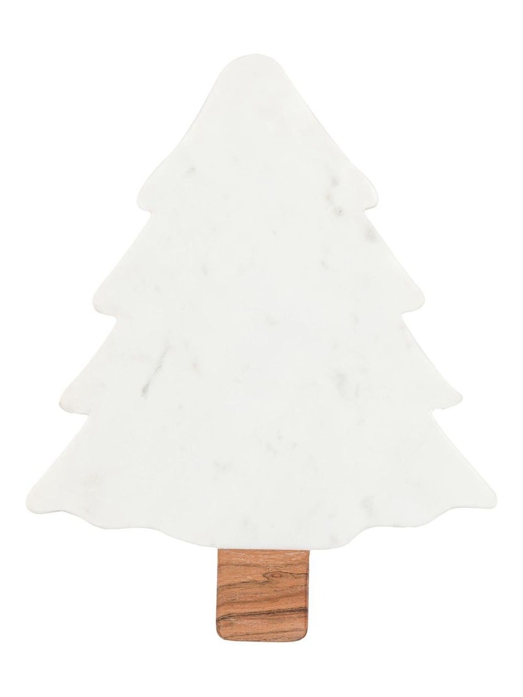 Gallery Home Marble Christmas Tree Serving Platter - Image 4 of 4