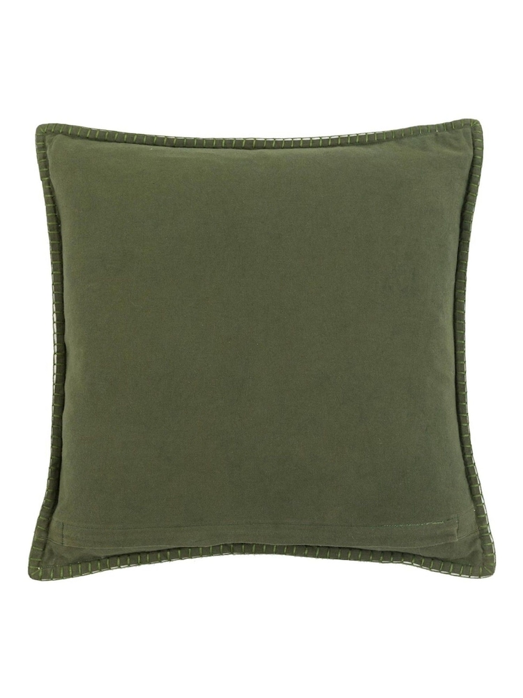 Gallery Home Green Woodland Tree Scene Embroidered Cushion - Image 5 of 5 Gallery Home Green Woodland Tree Scene Embroidered Cushion - Image 5 of 5
