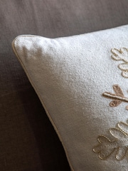 Gallery Home Cream Luxe Snowflake Embroidered Cushion - Image 3 of 6