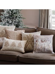 Gallery Home Cream Luxe Snowflake Embroidered Cushion - Image 6 of 6