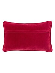 Gallery Home Red HoHoHo Chenille Embroidered Cushion - Image 5 of 5