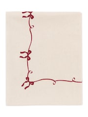 Gallery Home Red Heritage Bow Christmas Printed Table Cloth 230cm - Image 6 of 6