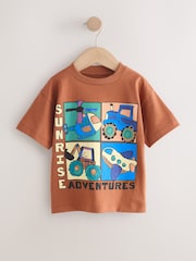 Rust Brown Vehicles Short Sleeve Graphic T-Shirt (3mths-7yrs) - Image 1 of 4