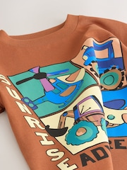 Rust Brown Vehicles Short Sleeve Graphic T-Shirt (3mths-7yrs) - Image 4 of 4