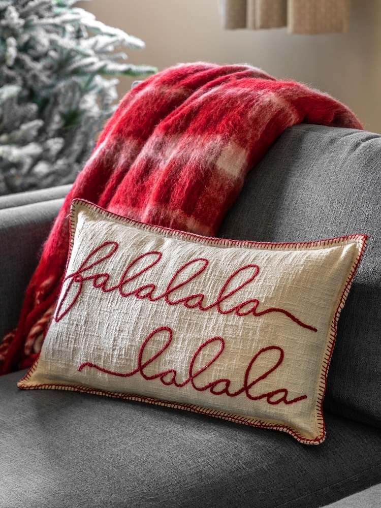 Gallery Home Red Falala Stitched Cushion - Image 1 of 6
