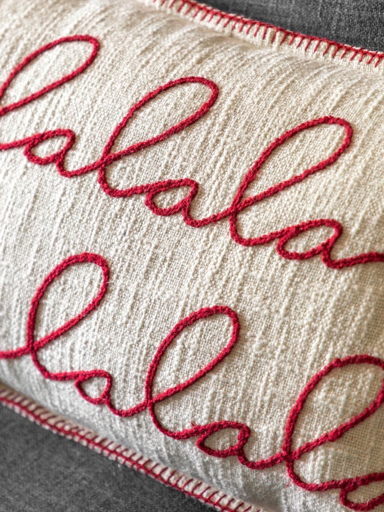 Gallery Home Red Falala Stitched Cushion - Image 2 of 6