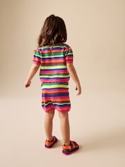 Dundă strălucitoare - Knitted Shorts And Cardigan Set (3mths-7yrs) - Imaginea 3 din 8