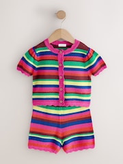 Dundă strălucitoare - Knitted Shorts And Cardigan Set (3mths-7yrs) - Imaginea 5 din 8