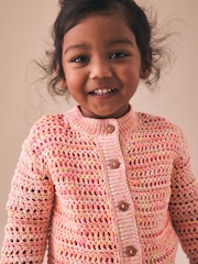 Fluro Orange Knitted Cardigan (3mths-10yrs) - Image 1 of 8