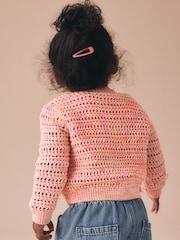 Fluro Orange Knitted Cardigan (3mths-10yrs) - Image 4 of 8