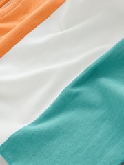 Naranja/Blanco/Azul - Camiseta de manga corta con bloques de color (3meses -7año) (3meses -7años) - Imagen 4 de 4