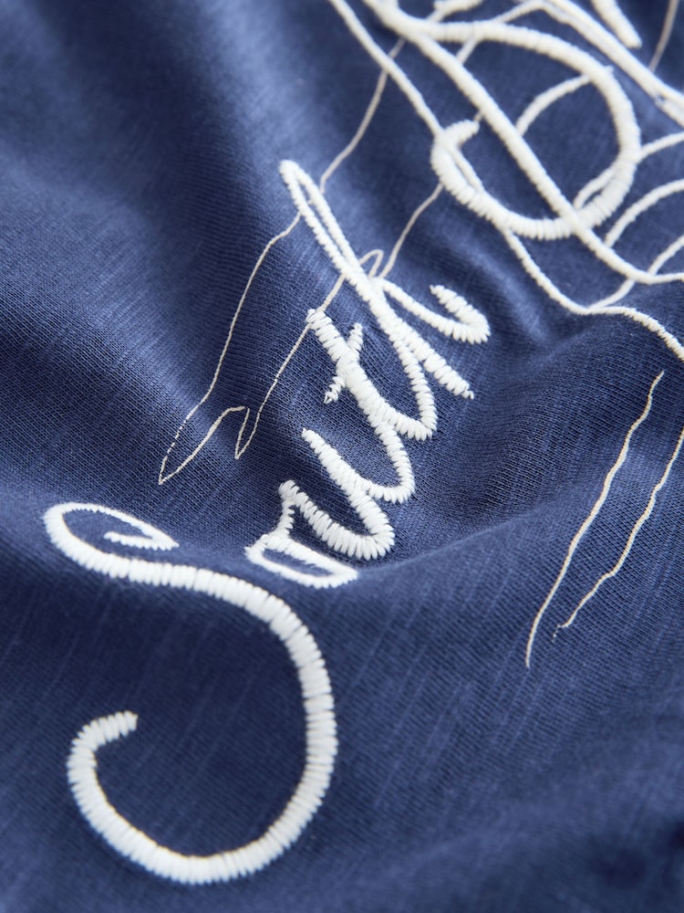 Navy Blue Boat Short Sleeve Graphic T-Shirt (3mths-7yrs) - Image 8 of 8