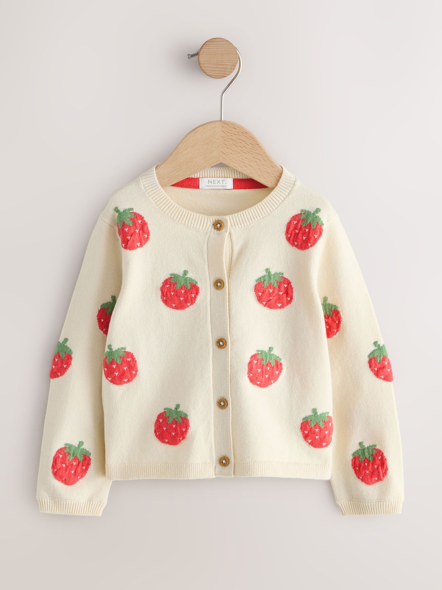 Buy Ecru Strawberry Cardigan (3mths-10yrs) from Next USA