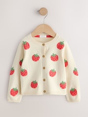 Ecru Strawberry Cardigan (3mths-10yrs) - Image 4 of 7
