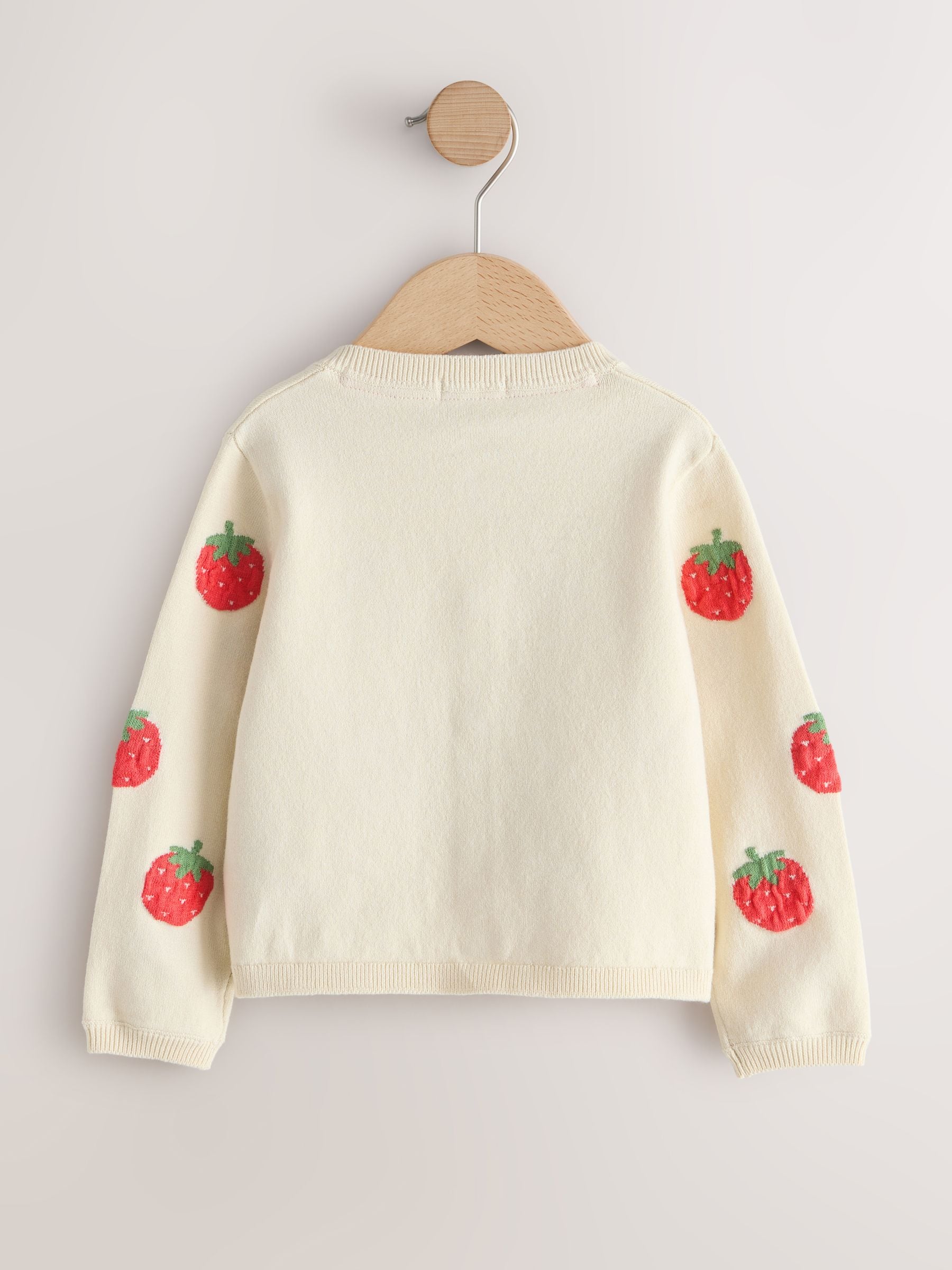 Buy Ecru Strawberry Cardigan (3mths-10yrs) from Next USA