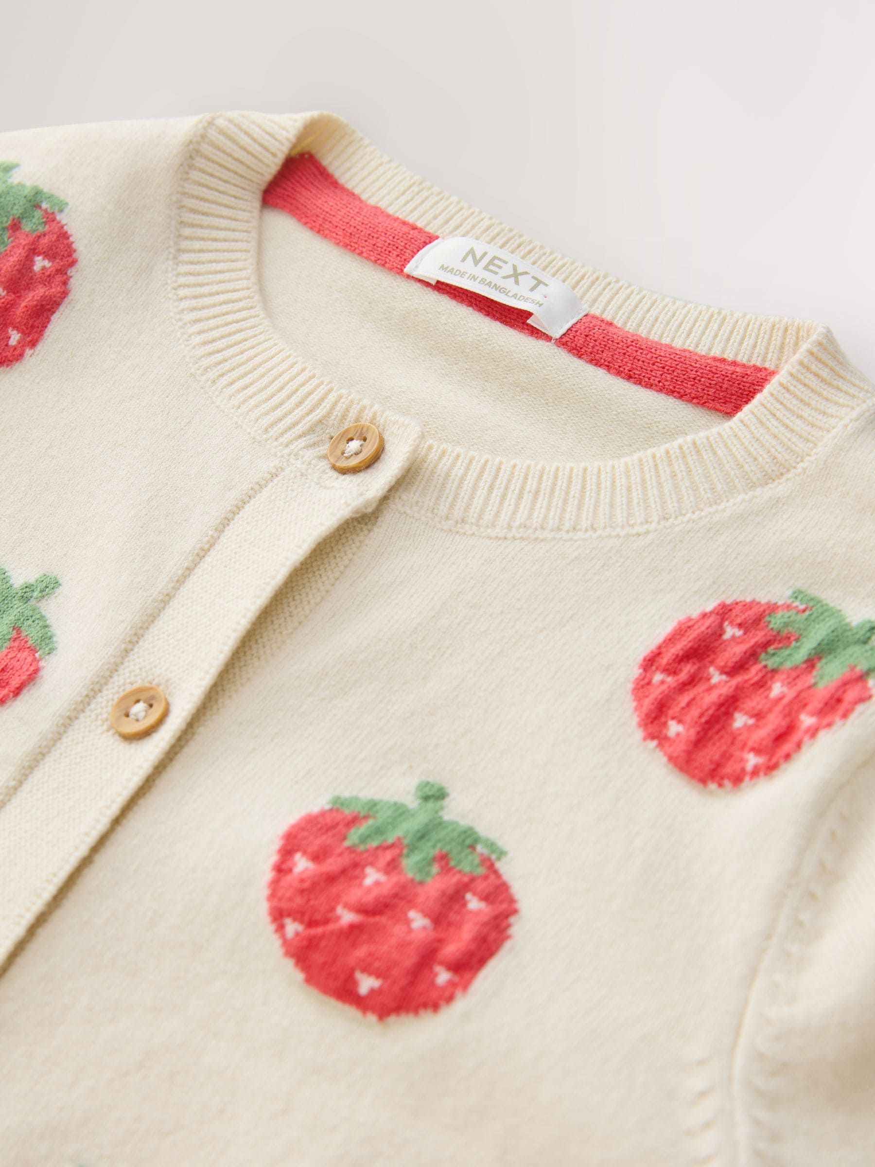 Buy Ecru Strawberry Cardigan (3mths-10yrs) from Next USA