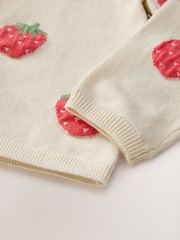 Ecru Strawberry Cardigan (3mths-10yrs) - Image 7 of 7