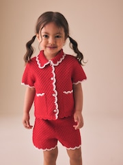 Rouge - Scallop Edge Crochet Set (3mths-7yrs) - Image 1 de 8