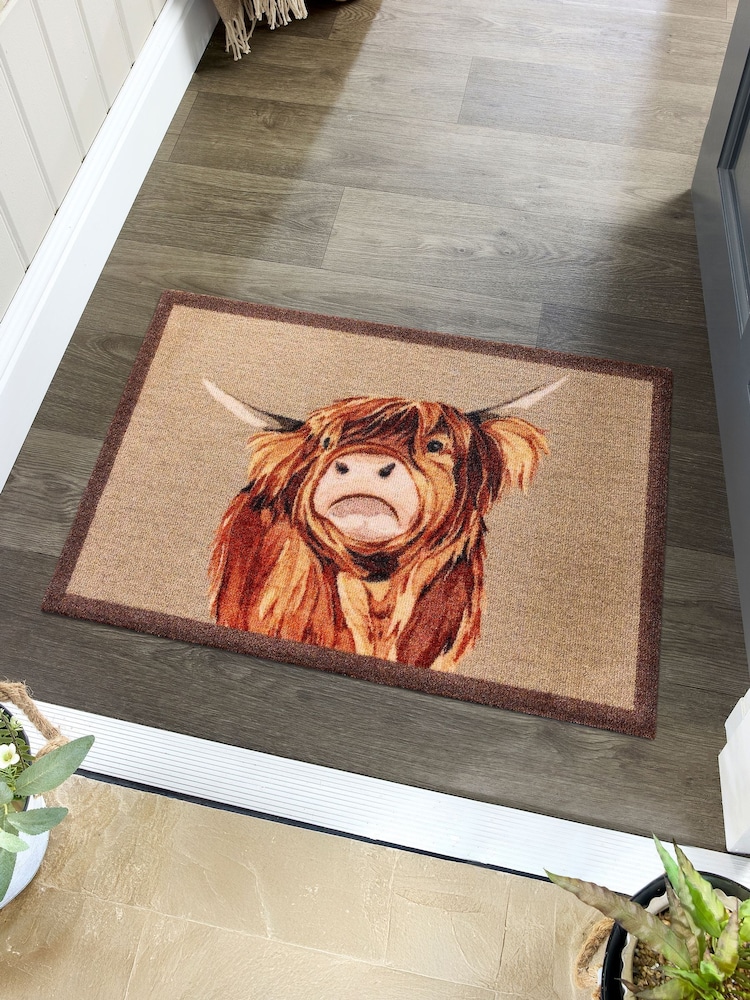 My Mat Brown Highland Cow Mat - Image 1 of 4