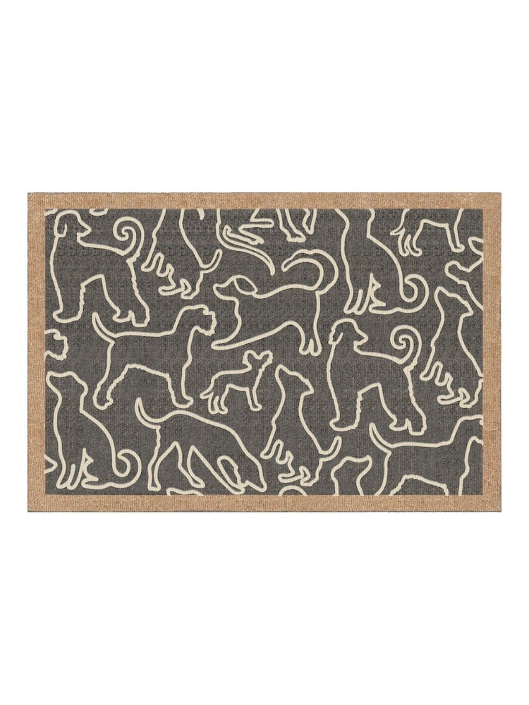 Howler & Scratch Grey Outlined Dogs Mat - Image 2 of 2
