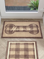 Howler & Scratch Brown Plaid Home Mat - Image 1 of 4