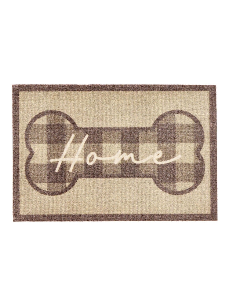 Howler & Scratch Brown Plaid Home Mat - Image 4 of 4